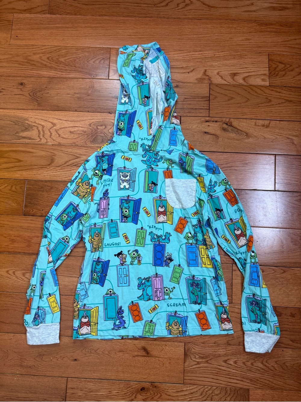 Disney x Little Sleepies Monsters Inc Soft Hooded Bamboo/Viscose Blend Top